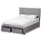 Baxton Studio Tibault Modern Grey Upholstered Queen Size Storage Bed 143-8053 - alternate 9